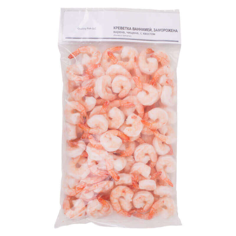 Креветки Ваннамей 31/40 с хвостиком (очищенные) Risma 1 кг